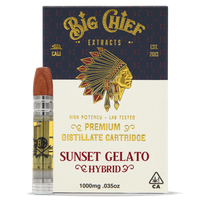 Big Chief THC Cartridge 1G - Sunset Gelato ( Hybrid )